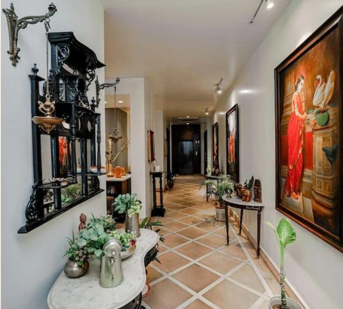 Interior hallway of the homestay