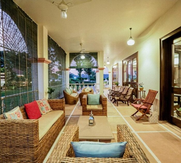 The homestay's shared sitting room